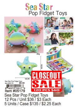 Sea Star pop Fidget Toy